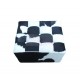 Tabouret Cube Ottomane Peau de vache