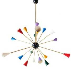 Large Vintage Sputnik Pendant Lamp