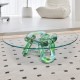 Table basse en résine avec plateau en verre