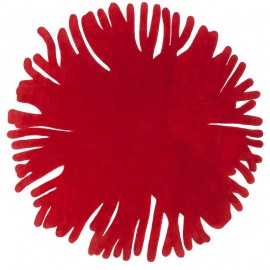 Crimson Bloom Art Design Rug