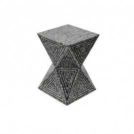 Prism Mosaic Shell Side Table