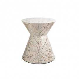 Pearl Petal Mosaic Shell Side Table