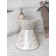 Table d’appoint Pearl Petal Mosaic en nacre