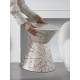 Table d’appoint Pearl Petal Mosaic en nacre