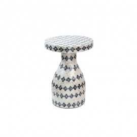 Eclipse Mosaic Shell Side Table