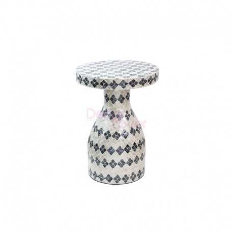 Eclipse Mosaic Shell Side Table
