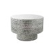 Table basse Tiered Noir Pearl Mosaic en nacre