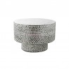 Tiered Noir Pearl Mosaic Shell Coffee Table