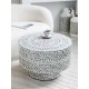 Tiered Noir Pearl Mosaic Shell Coffee Table