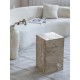 Terra Bloc Travertine Side Table