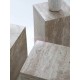 Table en travertine design Pedestal