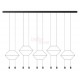 Suspension LED design Wireflow modèle 2D rang