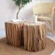 Rustic Natural Branch Wood Side Table