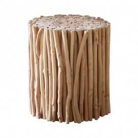 Rustic Natural Branch Wood Side Table