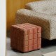 Mosaic Red Travertine Side Table