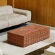 Mosaic Red Travertine Side Table