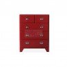 Commode en bois Vintage Rétro Dulton Wide 5 Tiroirs
