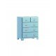 Dulton Retro Vintage Metal Cabinet Wide 5 Drawers