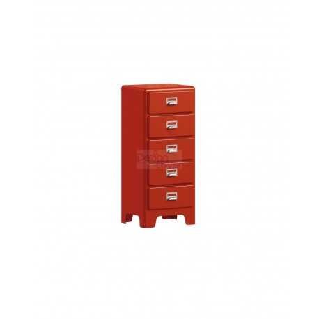 Dulton Retro Vintage Metal Cabinet Tall 5 Drawers