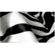 Cowhide Rug - Stencilled Zebra (Black & White)