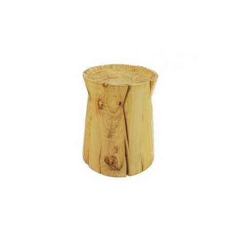 Rondin side table stool solid wood