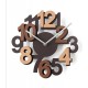 Algo wall clock in wood