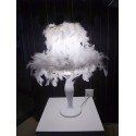 Modern feather table lamp