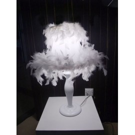 Modern feather table lamp