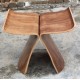 Sori Yanagi Butterfly style stool noyer 