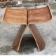 Sori Yanagi Butterfly style stool noyer 