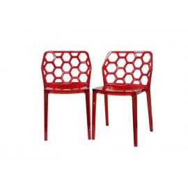 Chaise design honeycomb Lot de 2