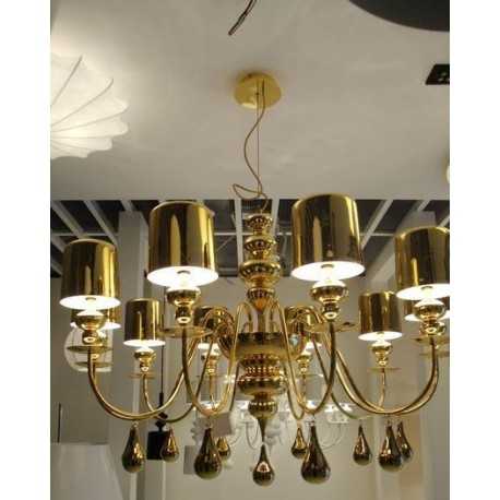 Chandelier design Eva doré et argenté