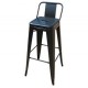 Tolix Short Back Barstool H75cm