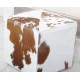 Cowhide Ottoman Cube Stool 