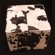 Tabouret Cube Ottomane Peau de vache