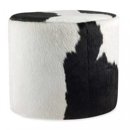 Cowhide Ottoman Round Stool Free Worldwide Delivery Custom