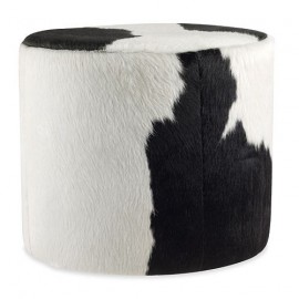 Cowhide Ottoman Round Stool