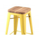 Chaise de bar design Tolix assis en bois 