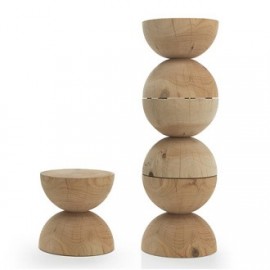 Clessidra stool in solid wood