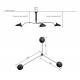 Serge Mouille MCL 3 arms rotating ceiling lamp