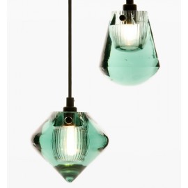 Suspension design Pressed glass en couleur