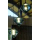 Pressed Glass in color pendant lamp