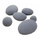 Pouf design rocher galet set de 6pcs