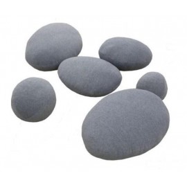 Pouf design rocher galet set de 6pcs