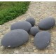 Pouf design rocher galet set de 6pcs
