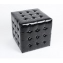 9 Glossy Tufted Cube stool Ottoman