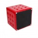9 Glossy Tufted Cube stool Ottoman