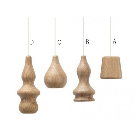 Suspension design Wood Blub LED