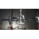 Suspension chandelier design industriel en tube métallique 6 ampoules