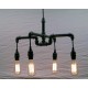 Industrial Iron Pipe pendant lamp 4 bulbs